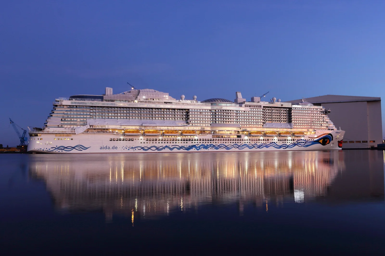 Aidanova at dusk - Meyer Werft in Papenburg (44967804132)