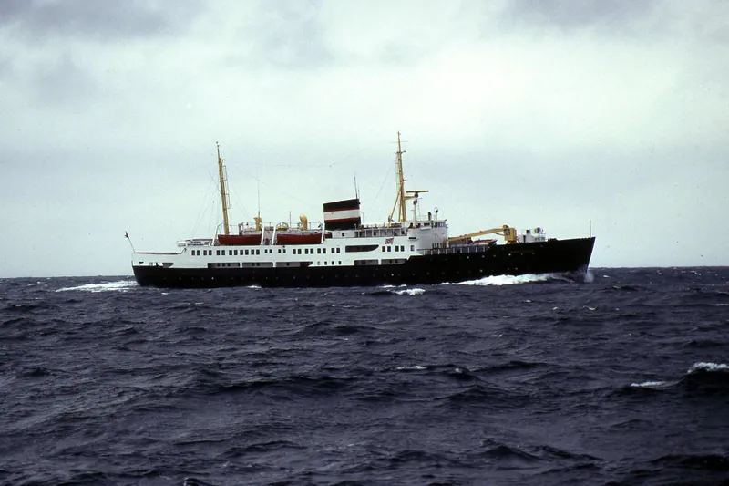 Ferry seen between Bodø and Spitsbergen