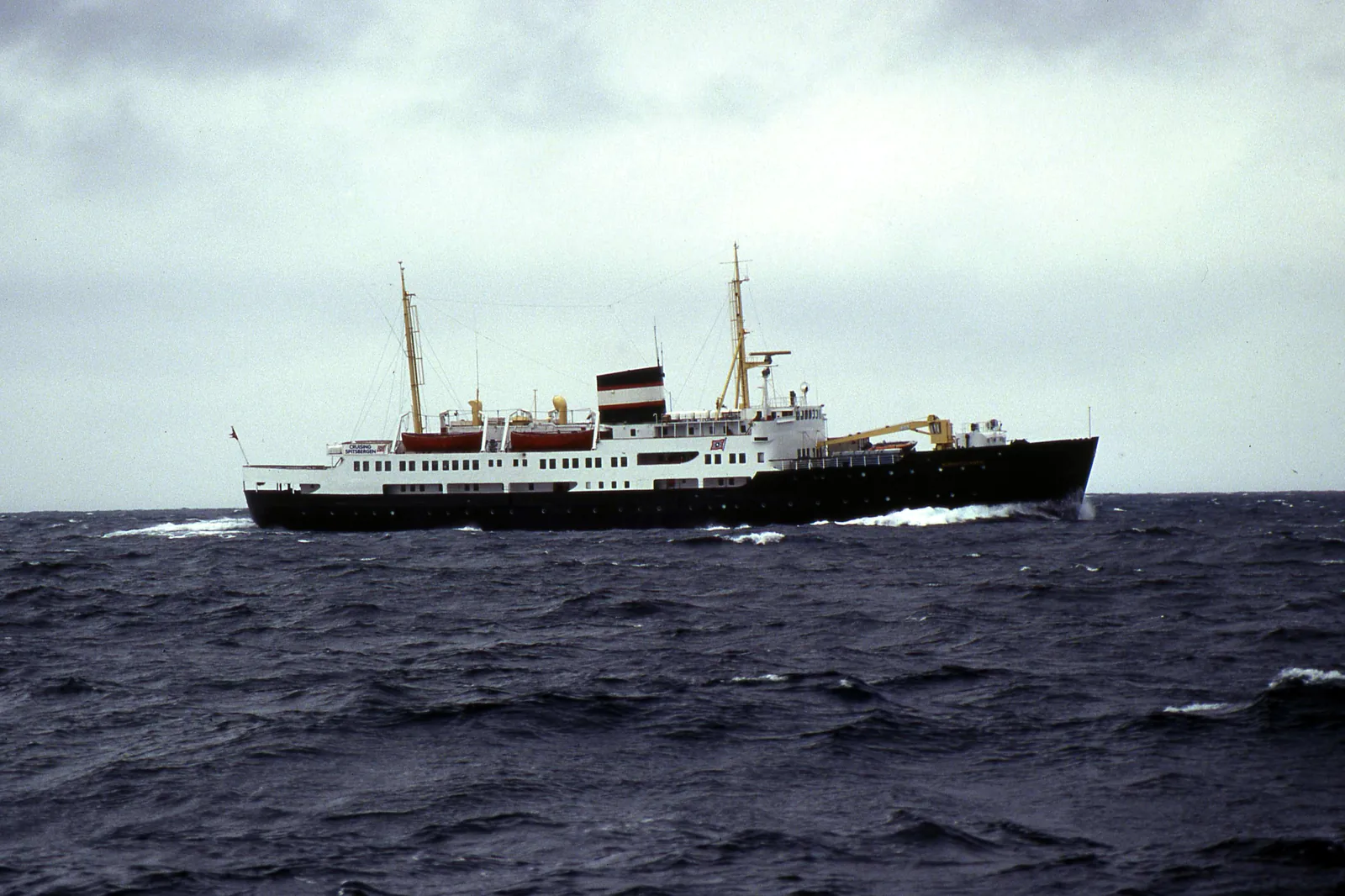 Ferry seen between Bodø and Spitsbergen