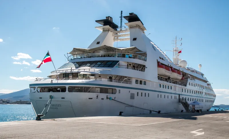 Windstar star breeze cruise ship in Saranda Albania 2016
