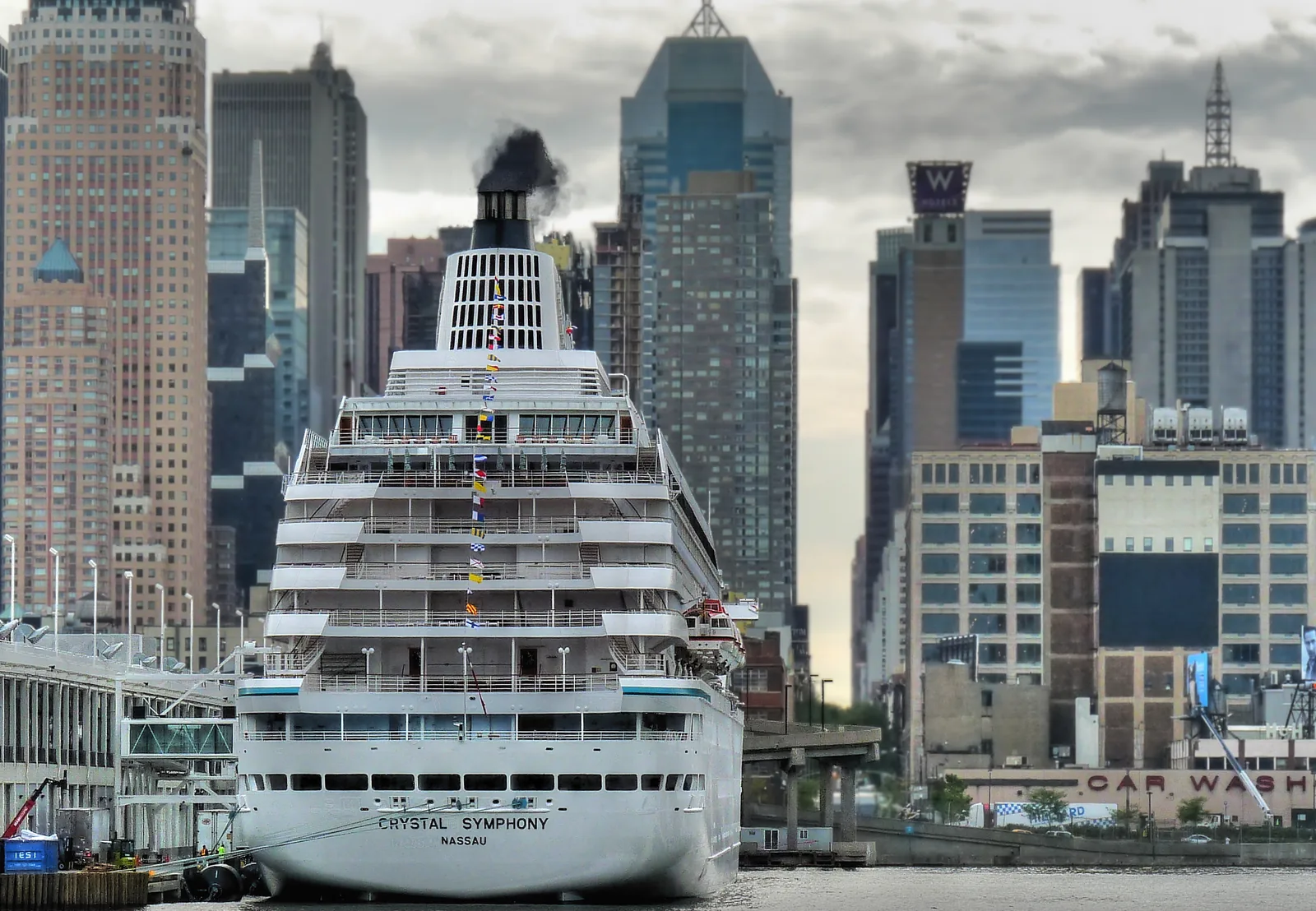 Crystal Symphony cruise ship at 47th St in Manhattan