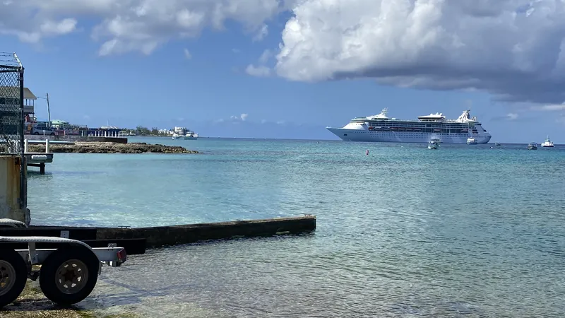 Grandeur of the Seas (ship, 1996) & Seaboard Sun (ship, 1991) in Grand Cayman