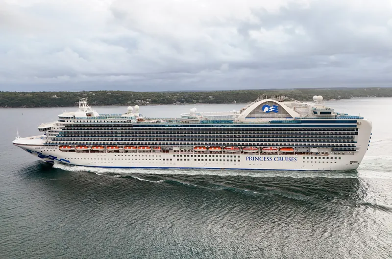 Emerald Princess cruise ship departing Halifax, Nova Scotia 2024