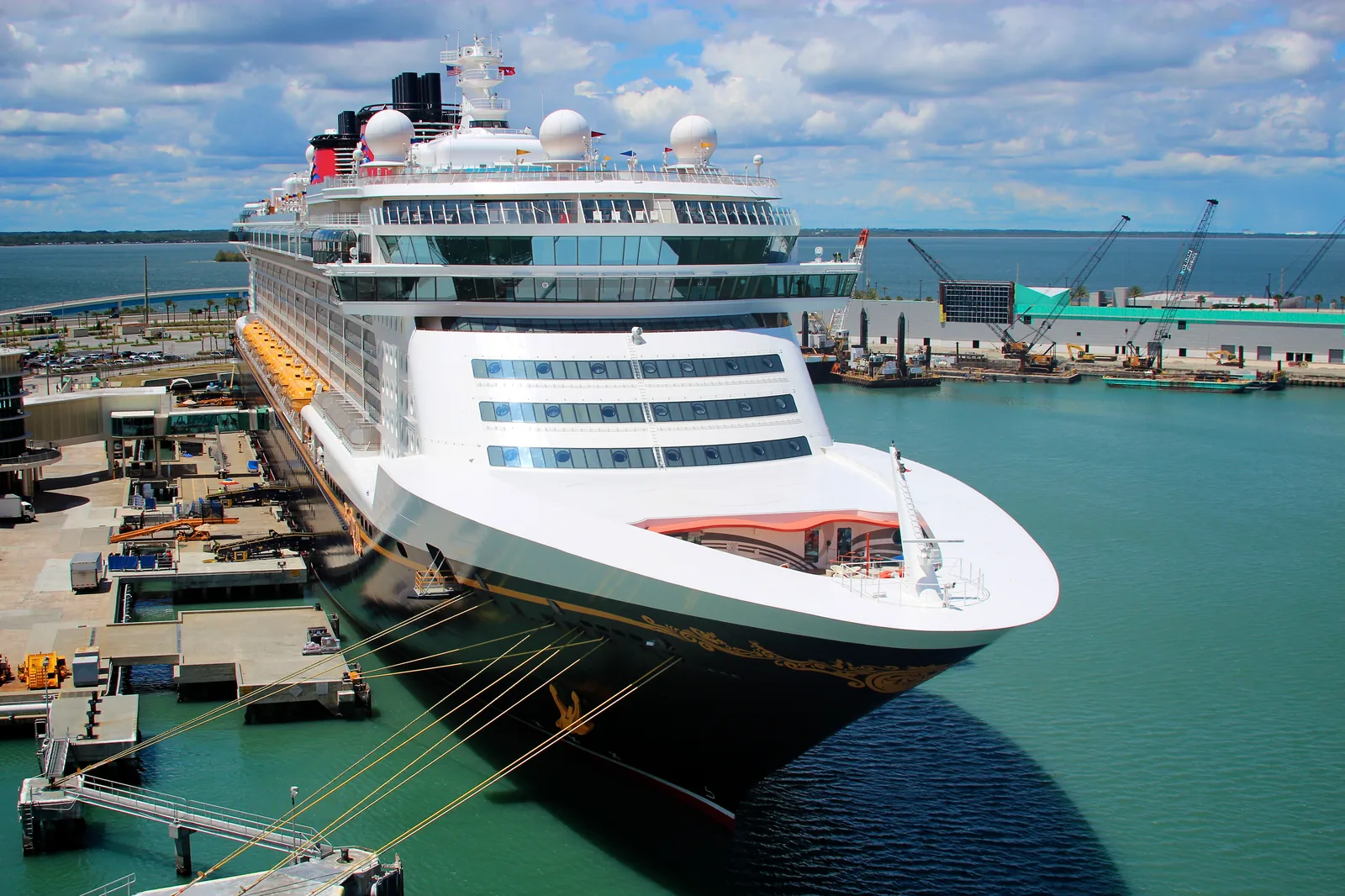 Disney Cruise Ship tied up at the Disney Terminal, Port Canaveral - Florida