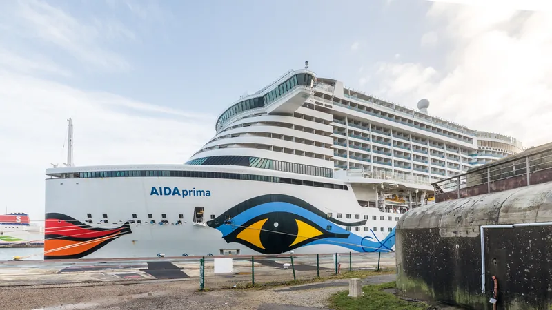 AIDAprima - IMO 9636955 - in port of Cherbourg, France-7926