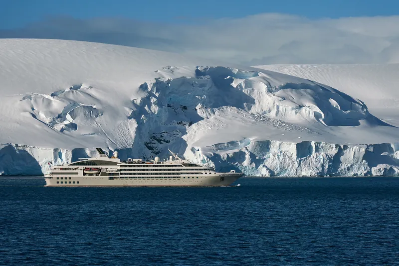 Cruise ship Le Lyrial off Anvers Island, Antarctica V-P