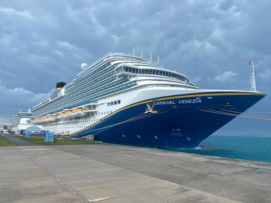 Carnival Venezia's maiden arrival at Bermuda 2