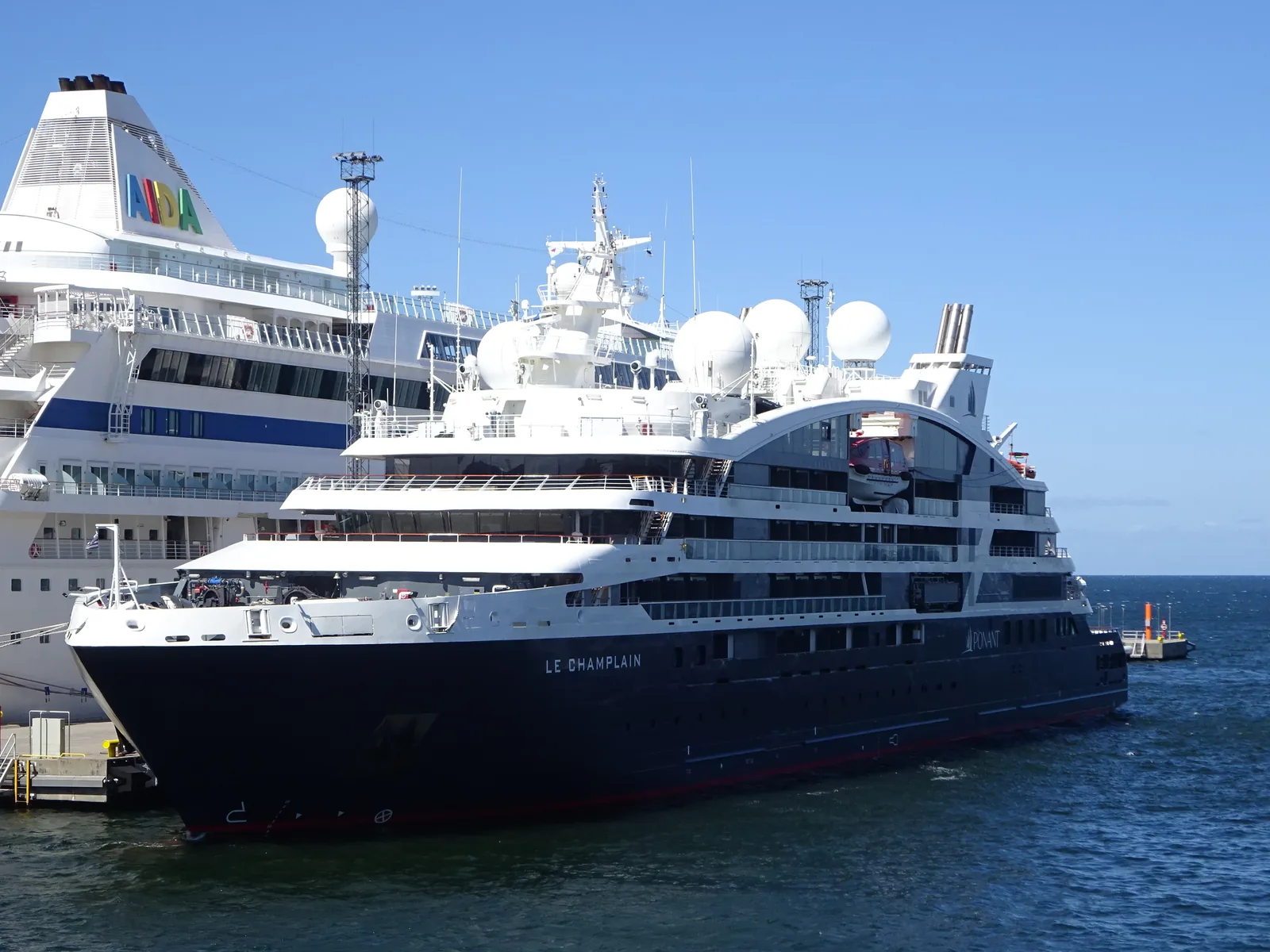 Le Champlain moored at Pier 25 in Port of Tallinn 19 June 2022